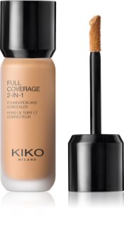 KIKO Milano Full Coverage 2-In-1 tekući puder i korektor 2 u 1 nijansa 80 Warm Beige 25 ml