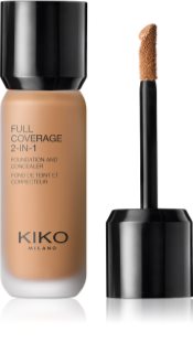 KIKO Milano Full Coverage 2-In-1 alapozó és korrektor 2 az 1-ben árnyalat 105 Warm Beige 25 ml