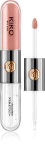 KIKO Milano Unlimited Double Touch dugotrajni tekući ruž za usne sa sjajem nijansa 102 Satin Rosy Beige 6 ml