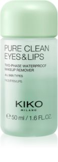 KIKO Milano Pure Clean Eyes&Lips Zweiphasen-Make-up-Entferner für wasserfestes Augen- und Lippen-Make-up