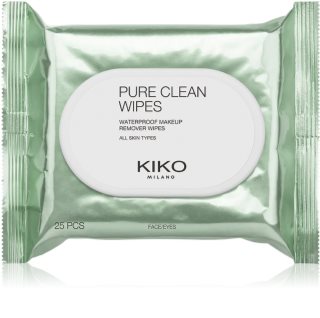 KIKO Milano Pure Clean Wipes Tücher zur Entfernung von beständigen und wasserfesten Make-ups 25 St.