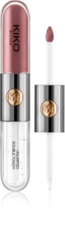 KIKO Milano Unlimited Double Touch langanhaltender flüssiger Lippenstift mit Glanz Farbton 121 Dark Rosy Chestnut 6 ml