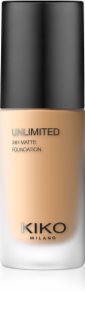 KIKO Milano Unlimited 24H Matte tartós matt alapozó hialuronsavval árnyalat 6 WG Warm Gold 30 ml