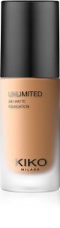 KIKO Milano Unlimited 24H Matte tartós matt alapozó hialuronsavval árnyalat 8 NG Neutral Gold 30 ml