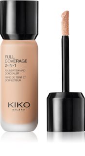 KIKO Milano Full Coverage 2-In-1 alapozó és korrektor 2 az 1-ben árnyalat 60 Neutral Gold 25 ml