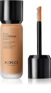 KIKO Milano Full Coverage 2-In-1 tekući puder i korektor 2 u 1 nijansa 100 Neutral Gold 25 ml
