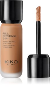 KIKO Milano Full Coverage 2-In-1 tekući puder i korektor 2 u 1 nijansa 110 Neutral Gold 25 ml