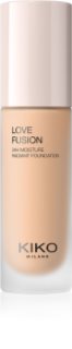KIKO Milano Love Fusion 24H Moisture Radiant Foundation Langanhaltende cremige Make-up mit feuchtigkeitsspendender Wirkung Farbton 4 Neutral Gold 30 ml