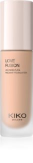 KIKO Milano Love Fusion 24H Moisture Radiant Foundation Langanhaltende cremige Make-up mit feuchtigkeitsspendender Wirkung Farbton 5 Warm Rose 30 ml