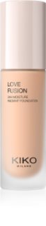 KIKO Milano Love Fusion 24H Moisture Radiant Foundation kremasti dugotrajni puder s hidratantnim učinkom nijansa 5.5 Warm Gold 30 ml