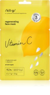 Kilig Vitamin C Regenerating máscara gelatinosa para rosto 3x7 g