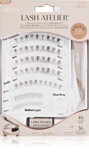 KISS Lash Atelier Desing Kit trsové nalepovací řasy s lepidlem