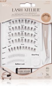 KISS Lash Atelier Desing Kit trsové nalepovací řasy s lepidlem