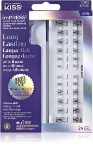 KISS imPRESS LongLasting selbstklebende Wimpern (Büschel)