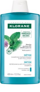 Klorane Organic Mint puhdistava detox-shampoo normaaleille hiuksille 400 ml