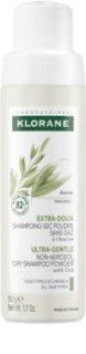 Klorane ULTRA-GENTLE Dry Shampoo with Oat Milk sausasis šampūnas be aerozolio visų tipų plaukams 50 g