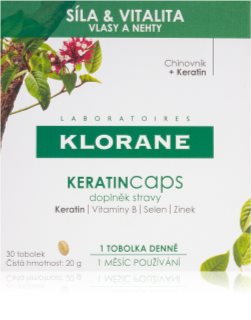 Klorane Keratincaps tobolky vlasy a nechty 30 ks