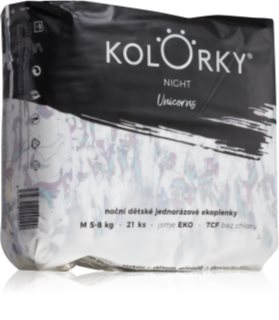 Kolorky Night Unicorn jednorázové EKO pleny pro kompletní ochranu v průběhu noci