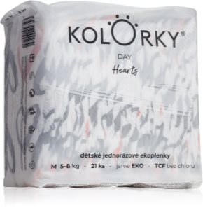 Kolorky Day Hearts ühekordselt kasutatavad ökomähkmed