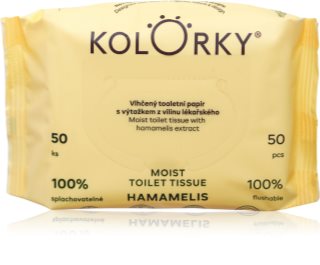 Kolorky Moist Toilet Tissue Hamamelis papel higiénico húmido 50 un.