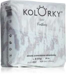 Kolorky Day Feathers scutece ECO de unică folosință