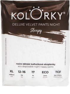 Kolorky Deluxe Velvet Pants Night Sleepy kertakäyttöiset housuvaipat yöksi