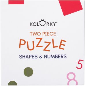 Kolorky Puzzle Two Piece Shapes & Numbers kirakó 10 db