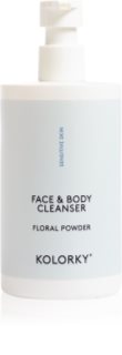 Kolorky Face & Body Cleanser Õrn puhastusgeel näole ja kehale Floral Powder 390 ml
