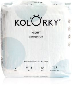 Kolorky Night Limited Fun Einwegwindeln für die Nacht Größe L 8-13 kg 19 St.