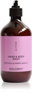 Kolorky Hand & Body Wash gel lavant mains et corps Patchouli &Amber Vanilla 490 ml