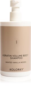 Kolorky Keratine Volume Boost Shampoo šampon za volumen Minted Vanilla Woods 390 ml