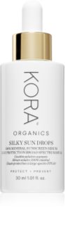 Kora Organics Silky Sun Drops opaľovacia emulzia na tvár SPF 30 30 ml