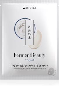 KORIKA FermentBeauty Hydrating Face Sheet Mask with Fermented Yogurt and Hyaluronic Acid hidratantna sheet maska s fermentiranim jogurtom i hijaluronskom kiselinom 23 g