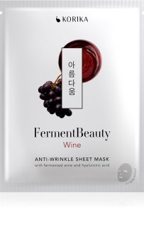 KORIKA FermentBeauty Anti-wrinkle Face Sheet Mask with Fermented Wine and Hyaluronic Acid sheet maska protiv bora s fermentiranim vinom i hijaluronskom kiselinom 20 g