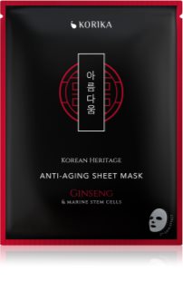 KORIKA Korean Heritage Red Ginseng & Adenosine Anti-aging Sheet Mask sheet maska protiv bora 25 g