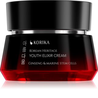 KORIKA Korean Heritage Ginseng & Marine Stem Cells Youth Elixir Cream crème nourrissante antioxydante pour rajeunir la peau 50 ml
