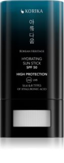 KORIKA Korean Heritage Silk & 8 Types of Hyaluronic Acid Hydrating Sun Stick SPF 50 слънцезащитен стик SPF 50 20 гр.