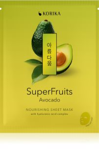 KORIKA SuperFruits Avocado - Nourishing Sheet Mask närande arkmask för ansiktet 25 g