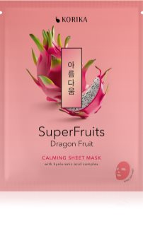 KORIKA SuperFruits Dragon Fruit - Calming Sheet Mask nyugtató hatású gézmaszk 25 g