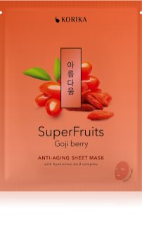 KORIKA SuperFruits Goji Berry - Anti-aging Sheet Mask Föryngrande ansiktsmask 25 g
