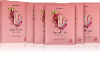 KORIKA SuperFruits Dragon Fruit - Set of 5 Calming Face Sheet Masks set pleťových masiek za zvýhodnenú cenu s upokojujúcim účinkom 5x25 g