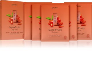 KORIKA SuperFruits Goji Berry - Set of 5 Anti-aging Face Sheet Masks face mask set at a reduced price with rejuvenating effect 5x25 g