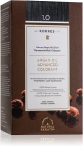 Korres Argan Oil Permanent Hair Dye with argan oil shade 1.0 Black 50 ml
