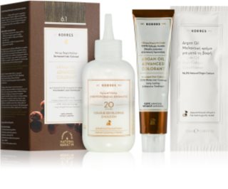 Korres Argan Oil tartós hajfesték Argán olajjal árnyalat 6.1 Ash Dark Blonde 50 ml