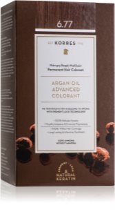 Korres Argan Oil trwała farba do włosów z olejkiem arganowym odcień 6.77 Gianduja 50 ml