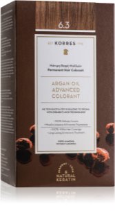 Korres Argan Oil tartós hajfesték Argán olajjal árnyalat 6.3 Golden / Honey Dark Blonde 50 ml