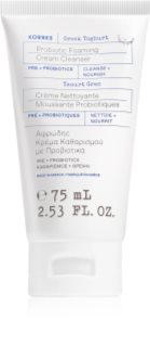 Korres Greek Yoghurt Probiotic Foaming Cream Cleanser kreminės konsistencijos valomosios putos su probiotikais