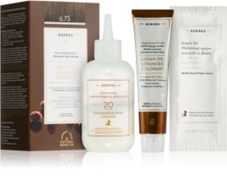 Korres Argan Oil trwała farba do włosów z olejkiem arganowym odcień 6.73 Golden Cocoa 50 ml