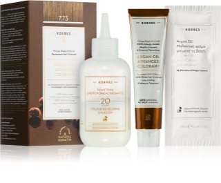 Korres Argan Oil coloration cheveux permanente à l'huile d'argan teinte 7.73 Golden Mocha 50 ml