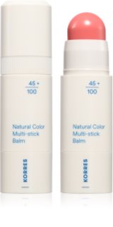 Korres Natural Color Multi-Stick Balm багатофункціональна косметика для губ та обличчя відтінок Petal Pink 4.5 гр